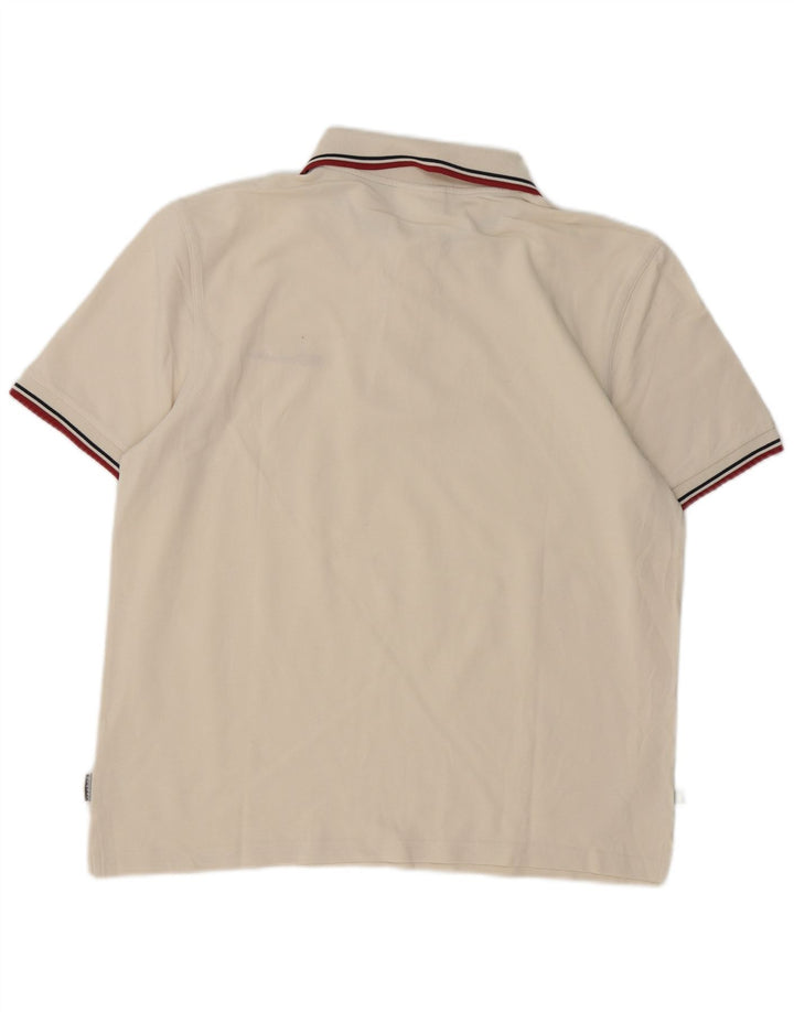 Reebok Mens Polo Shirt Small White Striped