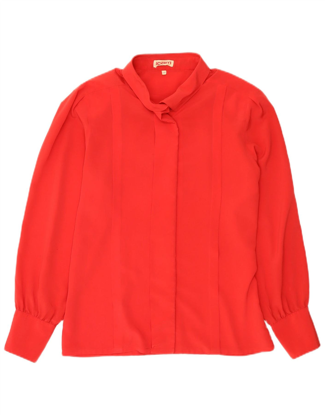 Icam Womens Shirt Blouse IT 40 Small Red Polyester