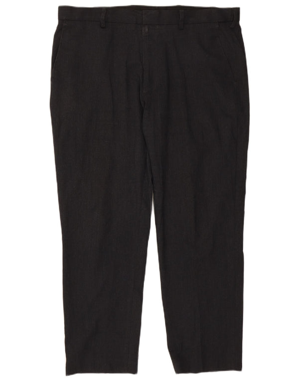 Marks & Spencer Mens Regular Fit Chino Trousers W38 L29 Black Polyester