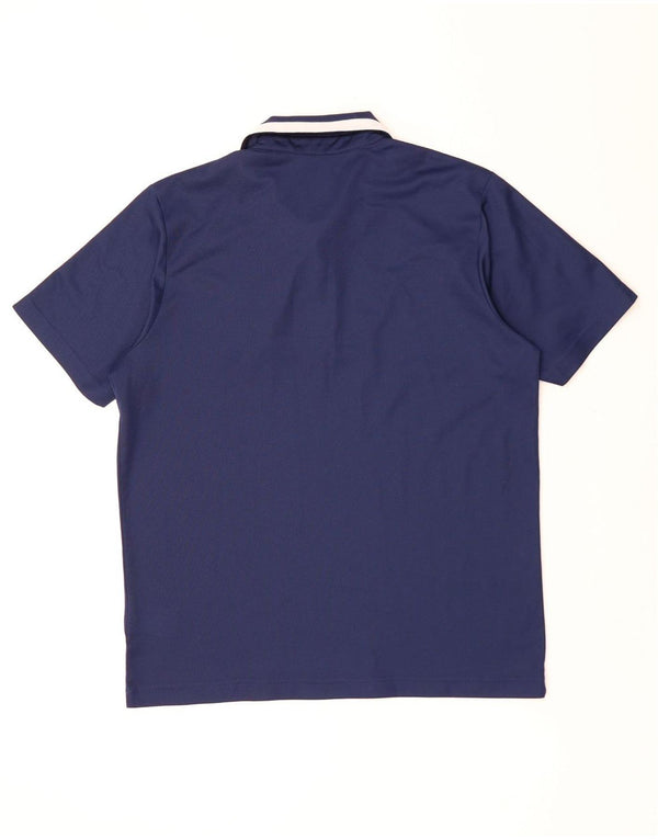 ADIDAS Mens Climalite Polo Shirt Large Navy Blue Polyester