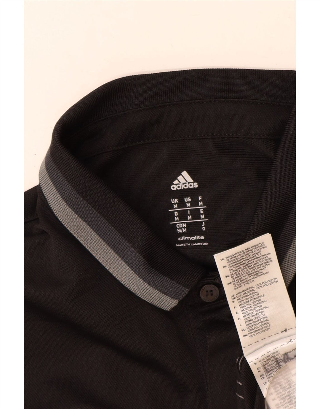 Adidas Mens Northern Ireland Schools Polo Shirt Medium Black Polyester