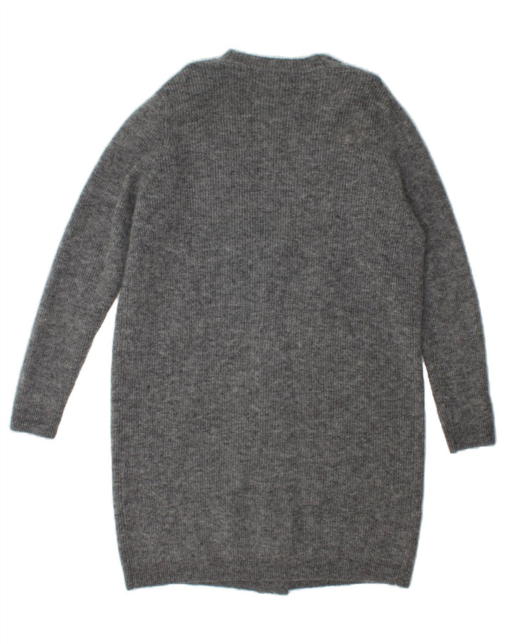 COS Womens Oversized Longline Open Cardigan Sweater UK 6 XS Grey Polyester Vintage Cos and Second-Hand Cos from Messina Hembry 