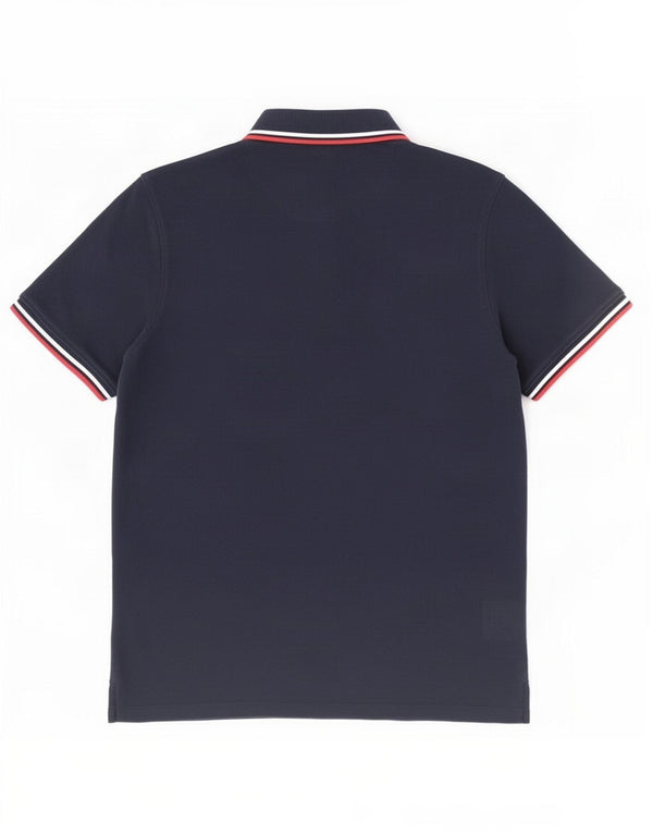 Jack & Jones Mens Polo Shirt XL Navy Blue Striped Cotton