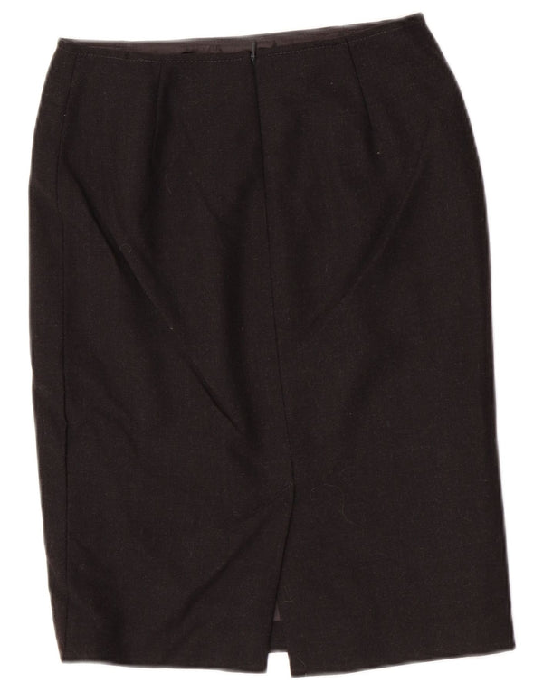 Luisa Spagnoli Womens Pencil Skirt IT 42 Medium W26  Grey Virgin Wool