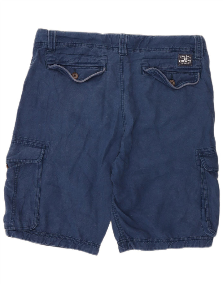 J. Crew Mens Cargo Shorts Medium W32  Navy Blue Cotton