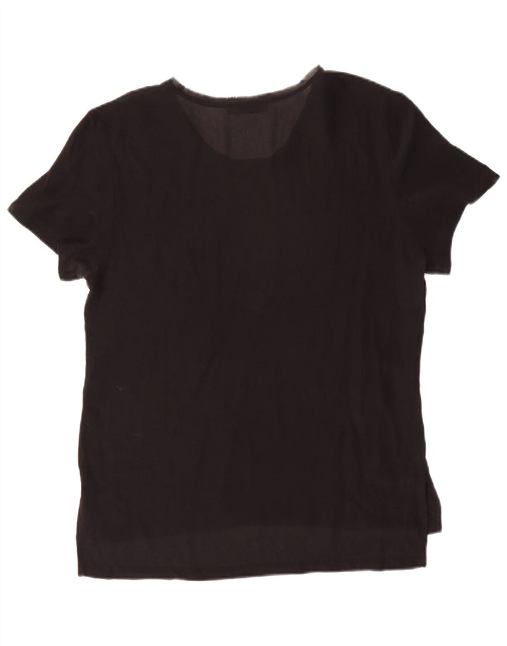 Calvin Klein Jeans Womens Blouse Top UK 14 Medium Black