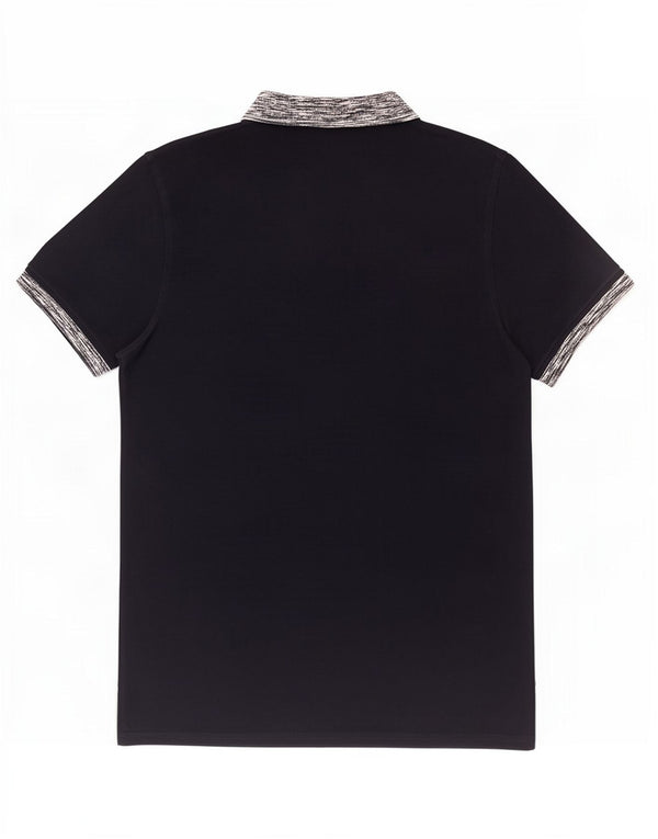 Jack & Jones Mens Slim Fit Polo Shirt Medium Navy Blue Cotton