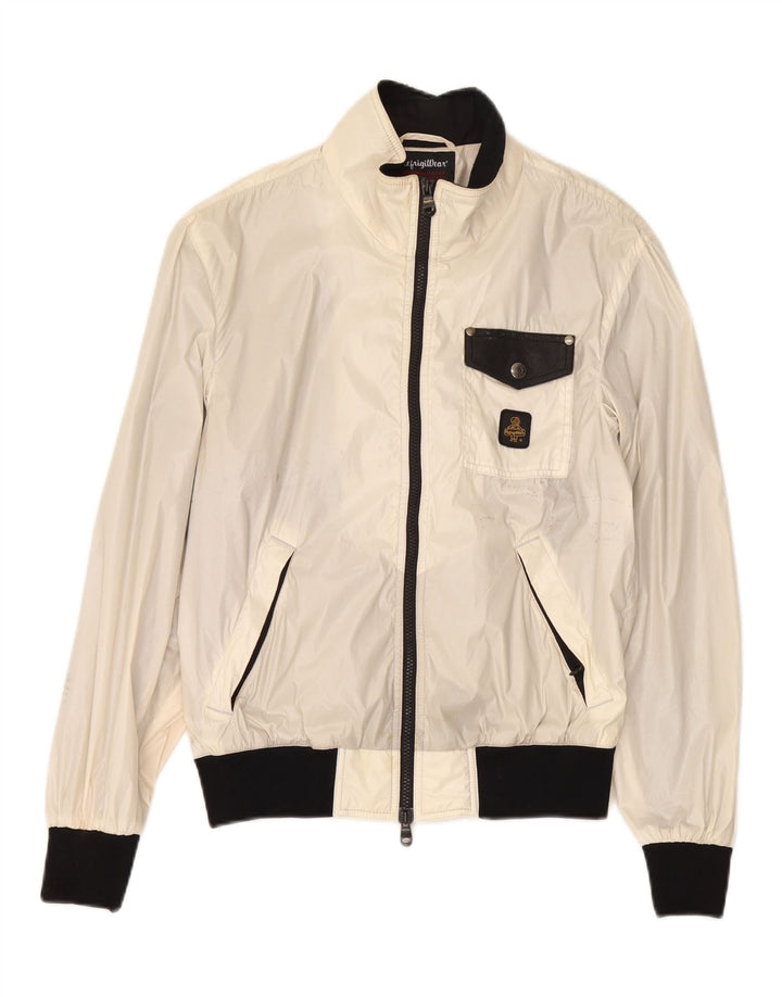 REFRIGIWEAR Mens Coolmax Bomber Jacket UK 38 Medium White Polyester