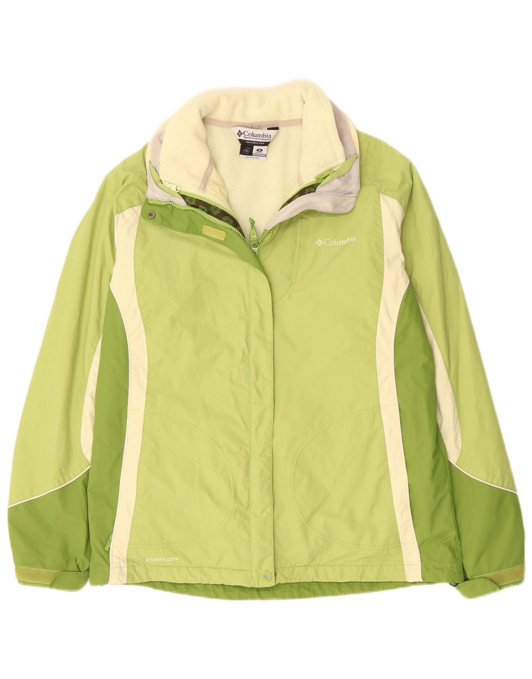 COLUMBIA Womens Interchange Windbreaker Jacket UK 14 Medium Green
