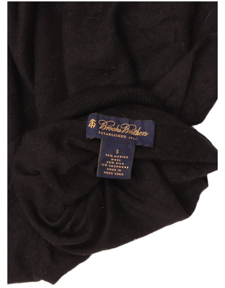 BROOKS BROTHERS Womens Roll Neck Jumper Sweater UK 10 Small Black