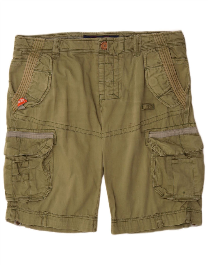 Superdry Mens Cargo Shorts 2XL W40 Khaki Cotton