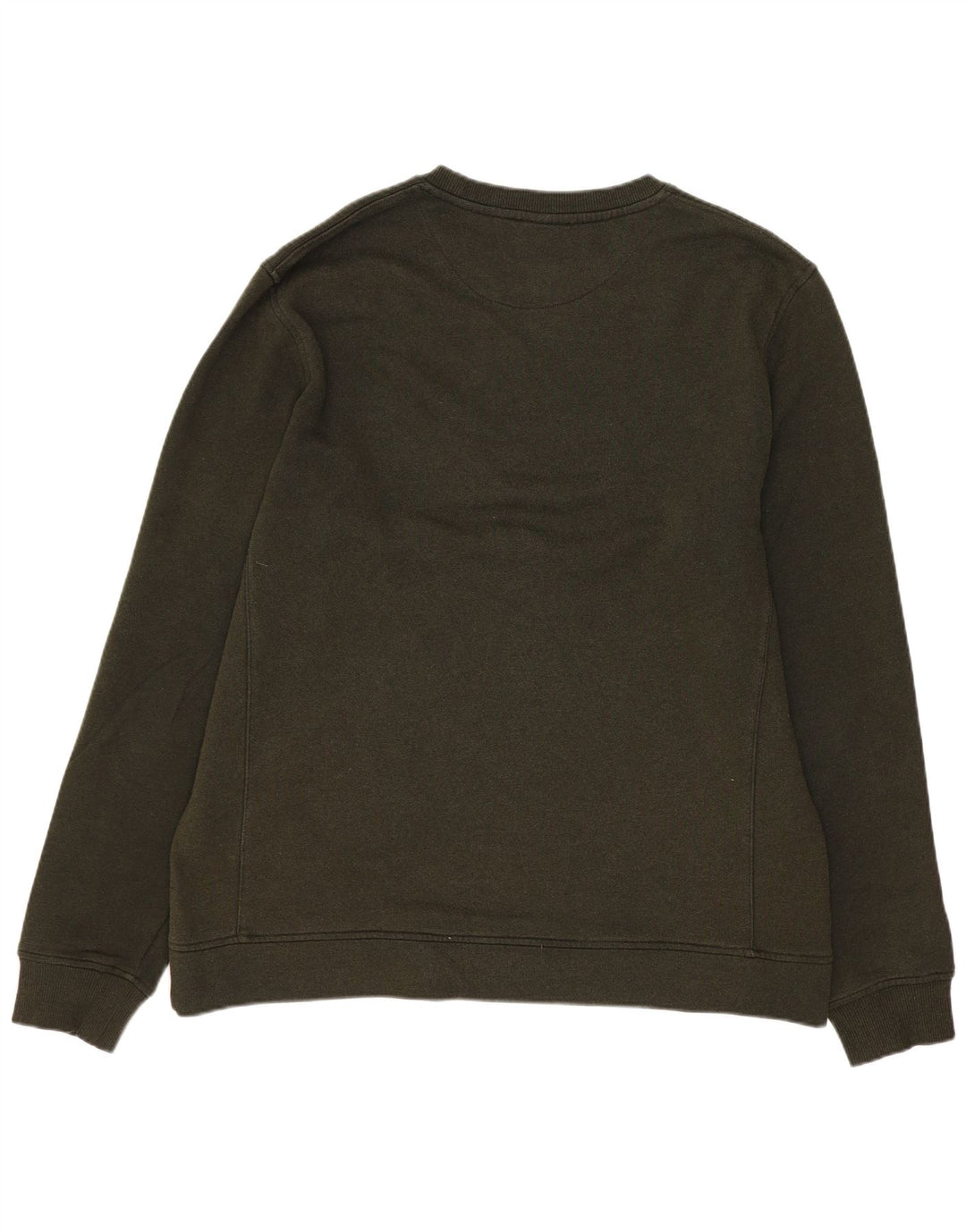 Lyle & Scott Mens Graphic Sweatshirt Jumper Medium Khaki Cotton