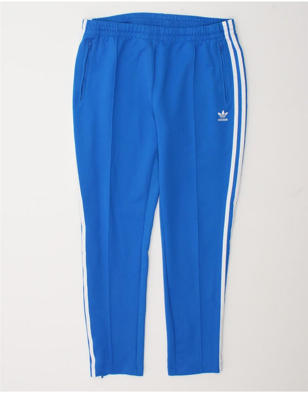 Adidas Womens Tracksuit Trousers UK 18 XL Blue Polyester