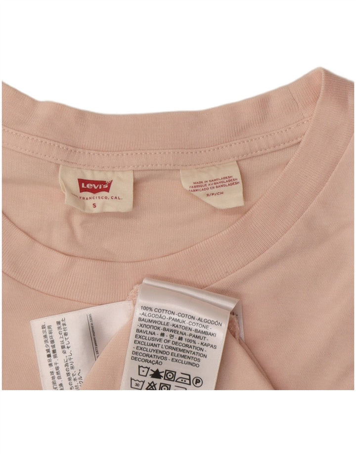 Levi's Womens T-Shirt Top UK 10 Small Pink Cotton