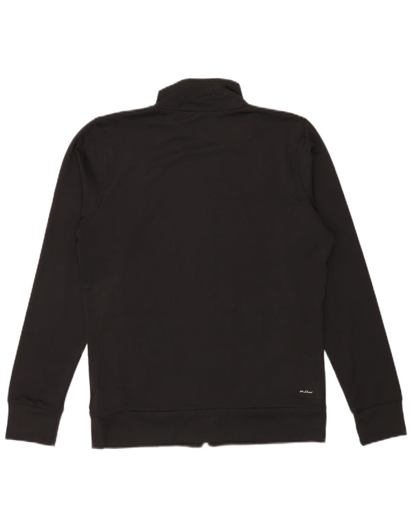 FILA Womens Tracksuit Top Jacket UK 16 Large Black Colourblock Polyester