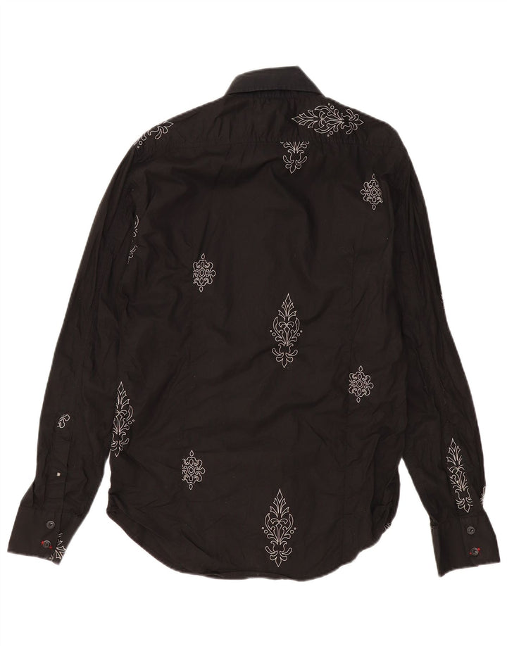 GUESS BY MARCIANO Mens Shirt Small Black Paisley Cotton
