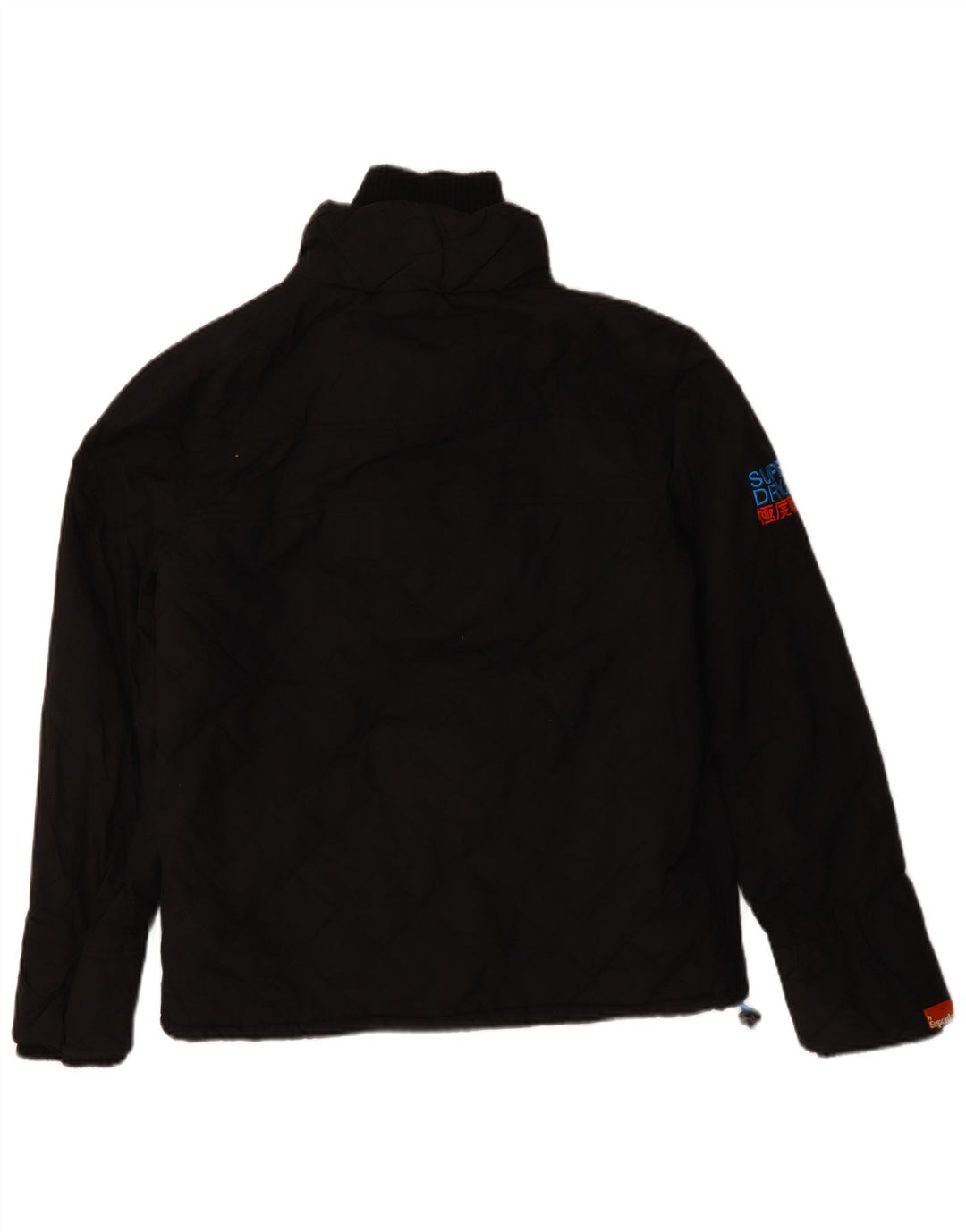 Superdry Mens Windcheater Windbreaker Jacket UK 40 Large Black Modern