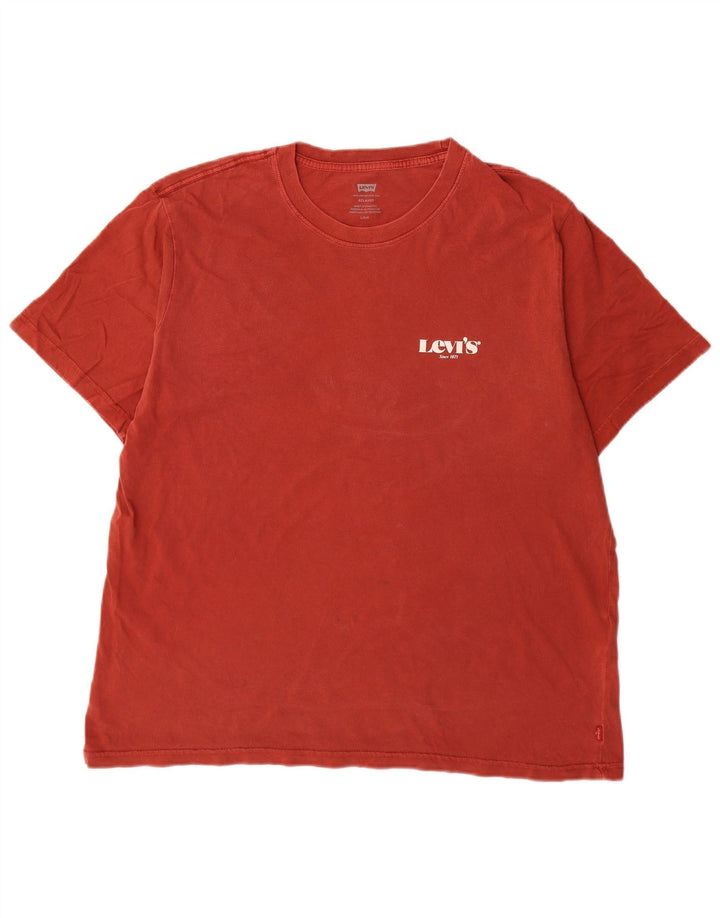 Levi's Mens Relaxed T-Shirt Top Large Red Cotton