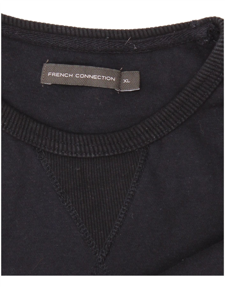FRENCH CONNECTION Mens Sweatshirt Jumper XL Navy Blue Cotton Classic
