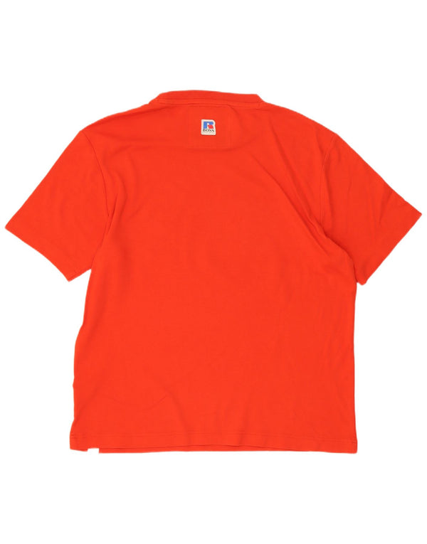 Hugo Boss Mens Regular Graphic T-Shirt Top Medium Red Cotton Sports