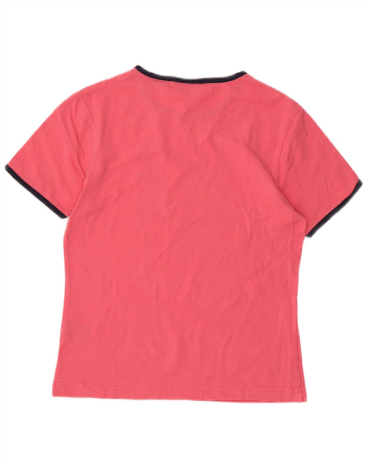 FILA Womens T-Shirt Top UK 12 Medium Pink Cotton