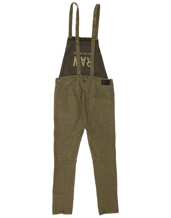 G-STAR Womens Dungarees Slim Jeans Small W32 L27 Khaki Cotton