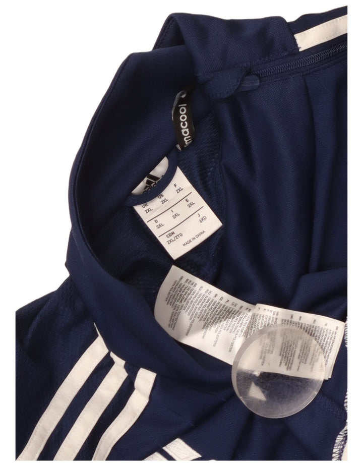 Adidas Mens Climacool Zip Neck Pullover Tracksuit Top 2XL Navy Blue