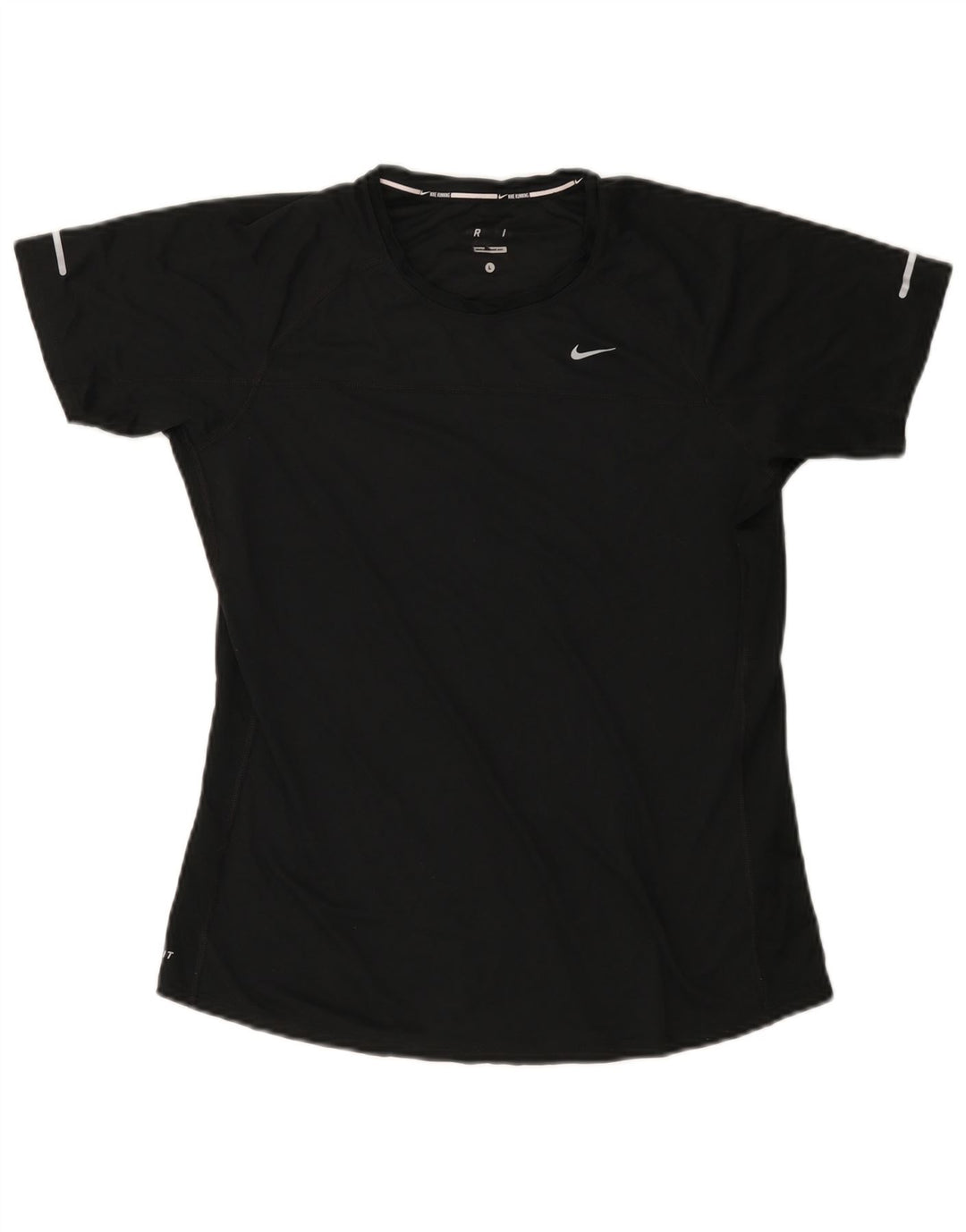 NIKE Womens Dri Fit T-Shirt Top UK 14 Large Black