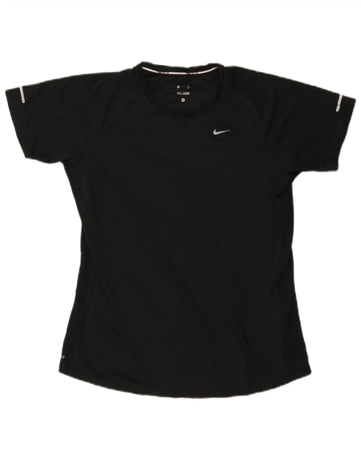 NIKE Womens Dri Fit T-Shirt Top UK 14 Large Black