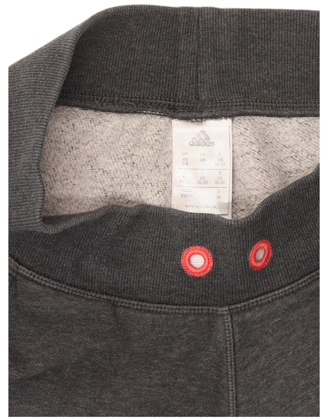 ADIDAS Womens Graphic Tracksuit Trousers Joggers UK 4/6 XS Grey Cotton