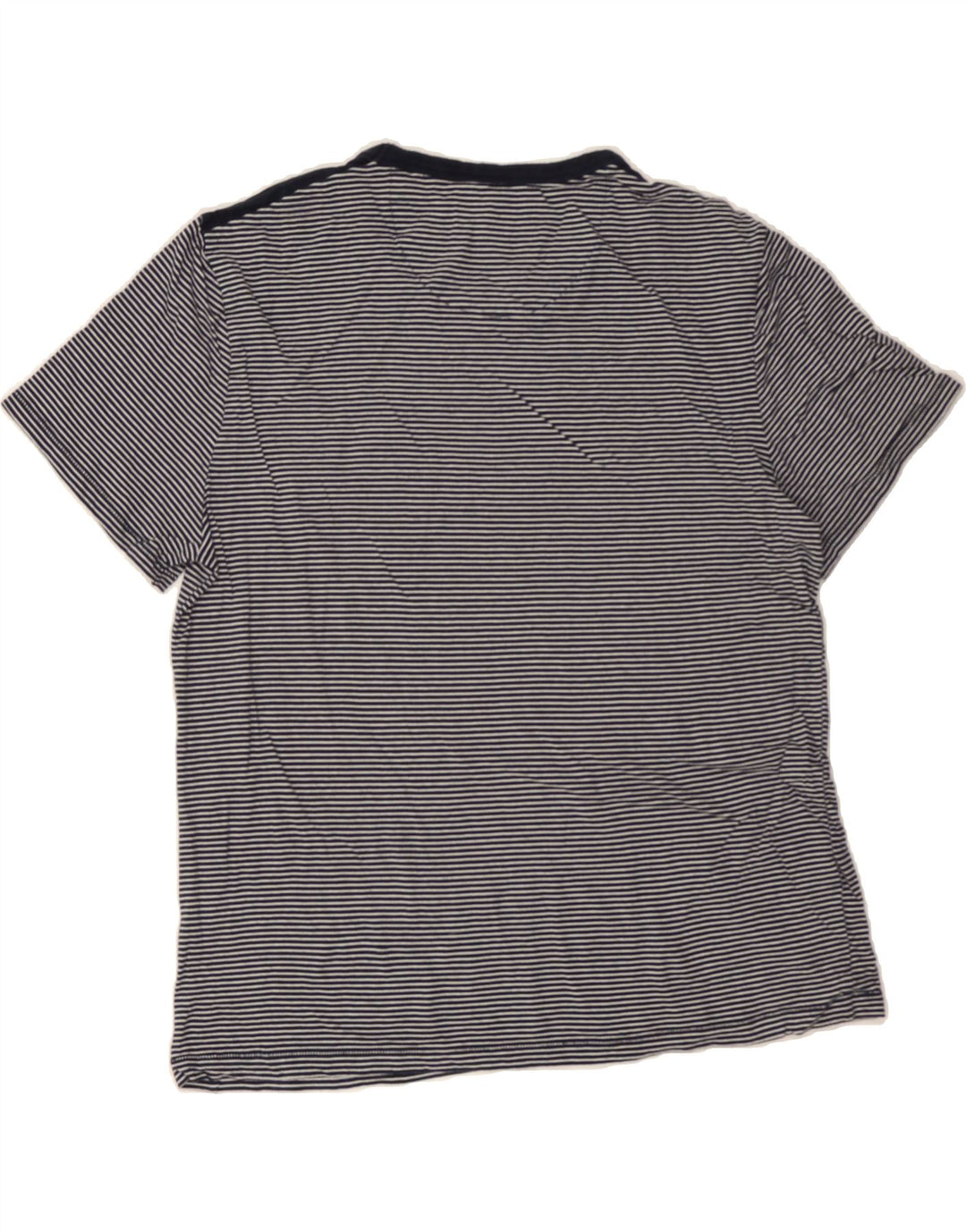 PENGUIN Mens T-Shirt Top XL Navy Blue Striped Vintage Penguin and Second-Hand Penguin from Messina Hembry 