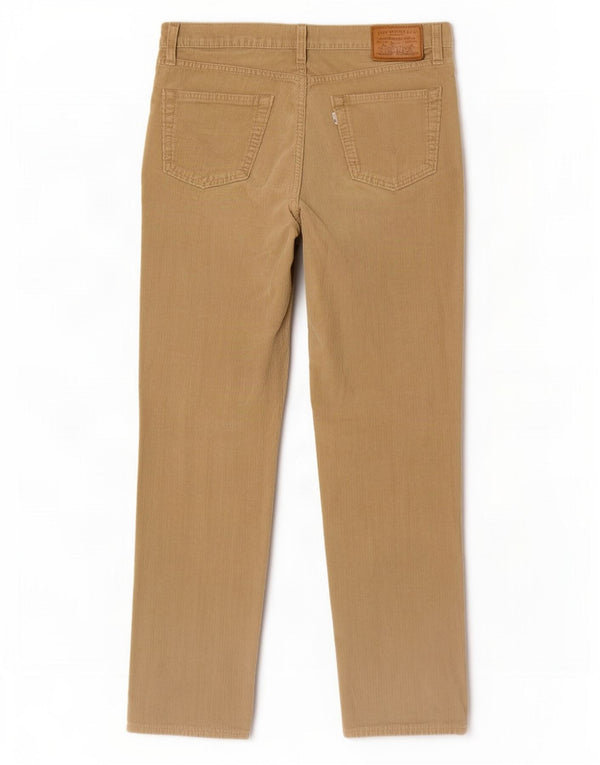 Levi's Mens Straight Corduroy Trousers W34 L29 Beige Cotton