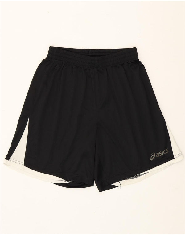 Asics Boys Sport Shorts 13-14 Years Large  Black Colourblock Polyester