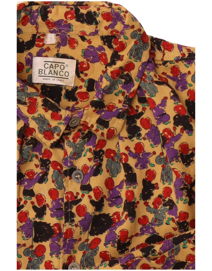 VINTAGE Mens Abstract Pattern Shirt Small Multicoloured