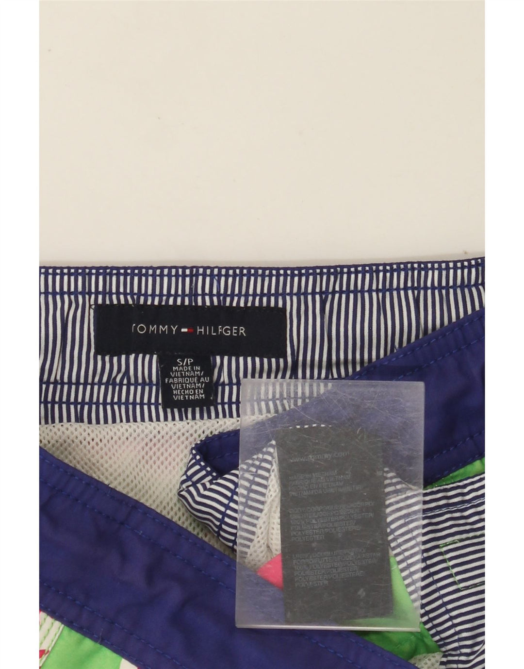 TOMMY HILFIGER Mens Swimming Shorts Small  Green Floral Polyester