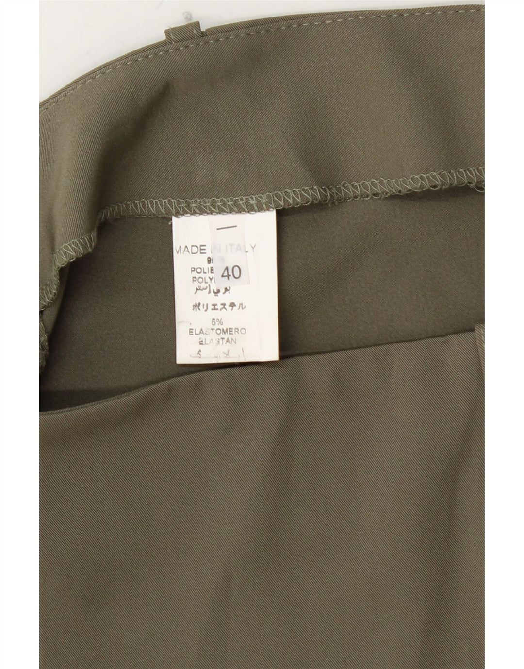 VINTAGE Womens Low Waist Mini Skirt IT 40 Small W28  Khaki Polyester