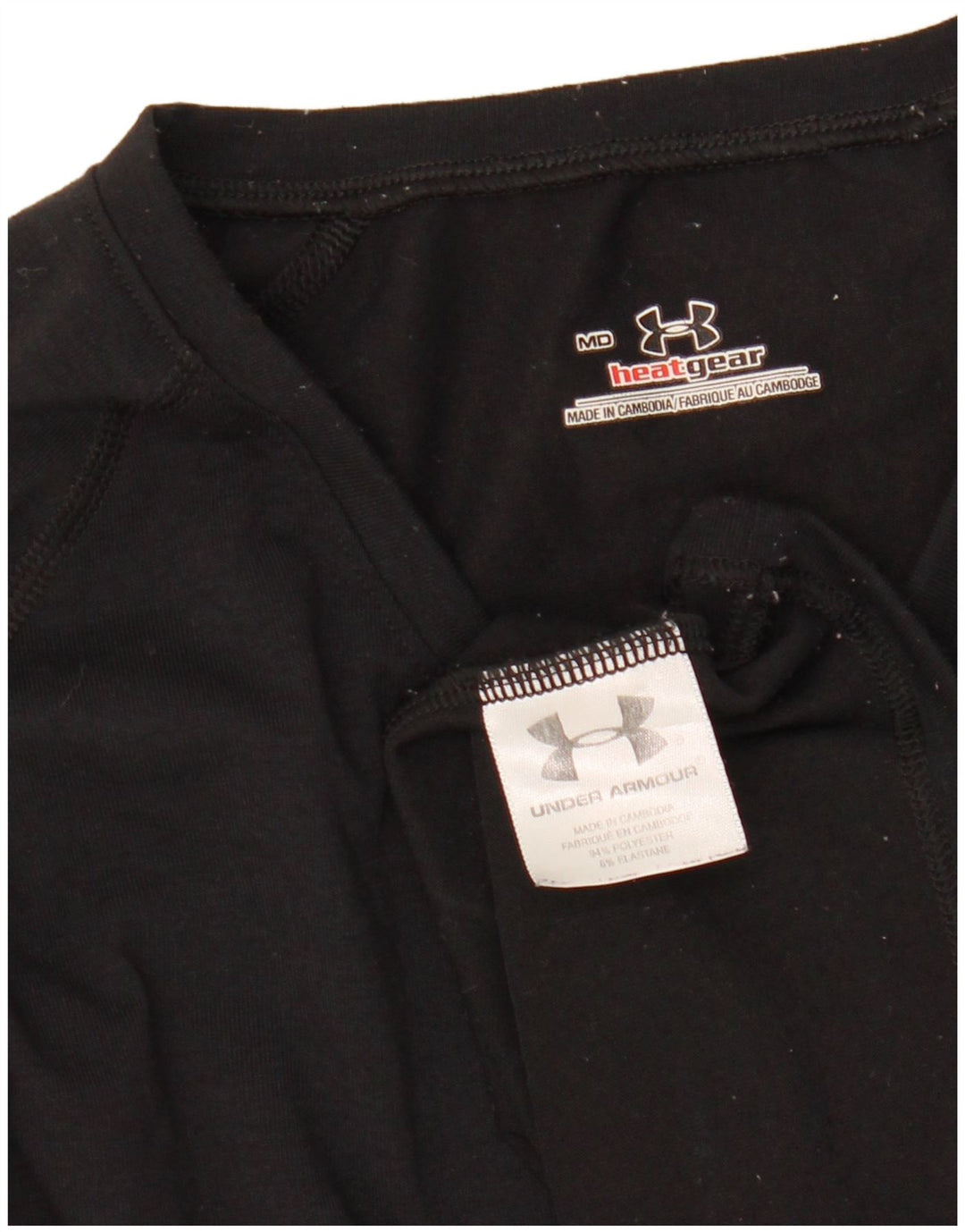 Under Armour Womens Top Long Sleeve UK 12 Medium Black Polyester