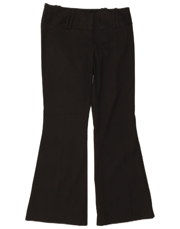 Topshop Womens Flare Casual Trousers UK 10 Small W27 L29 Black Polyester