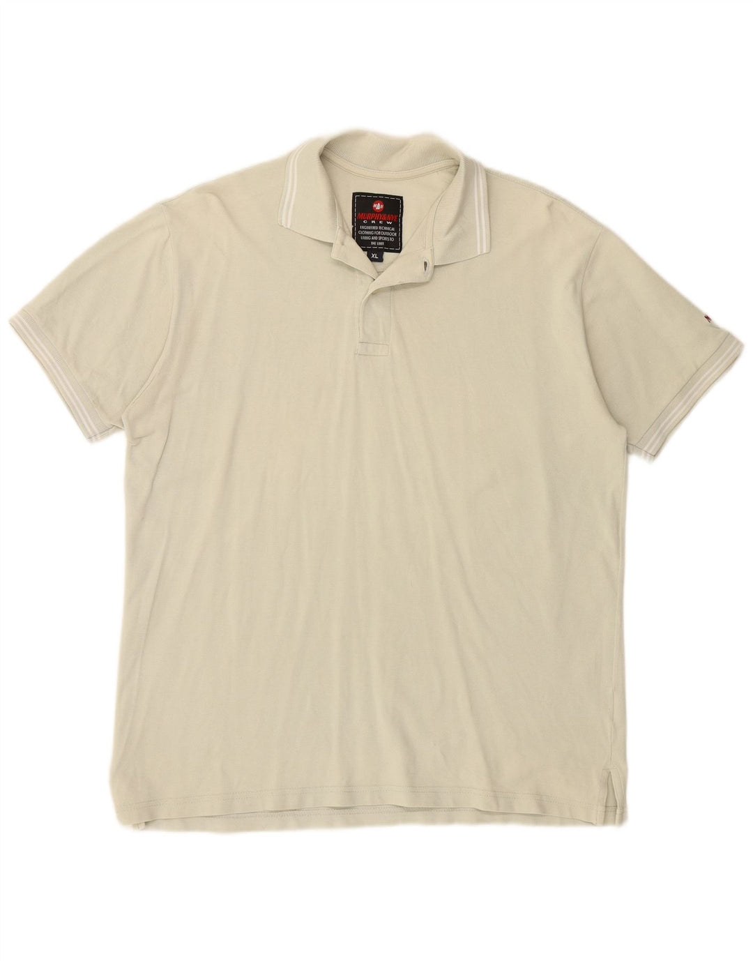 MURPHY & NYE Mens Polo Shirt XL Beige Cotton