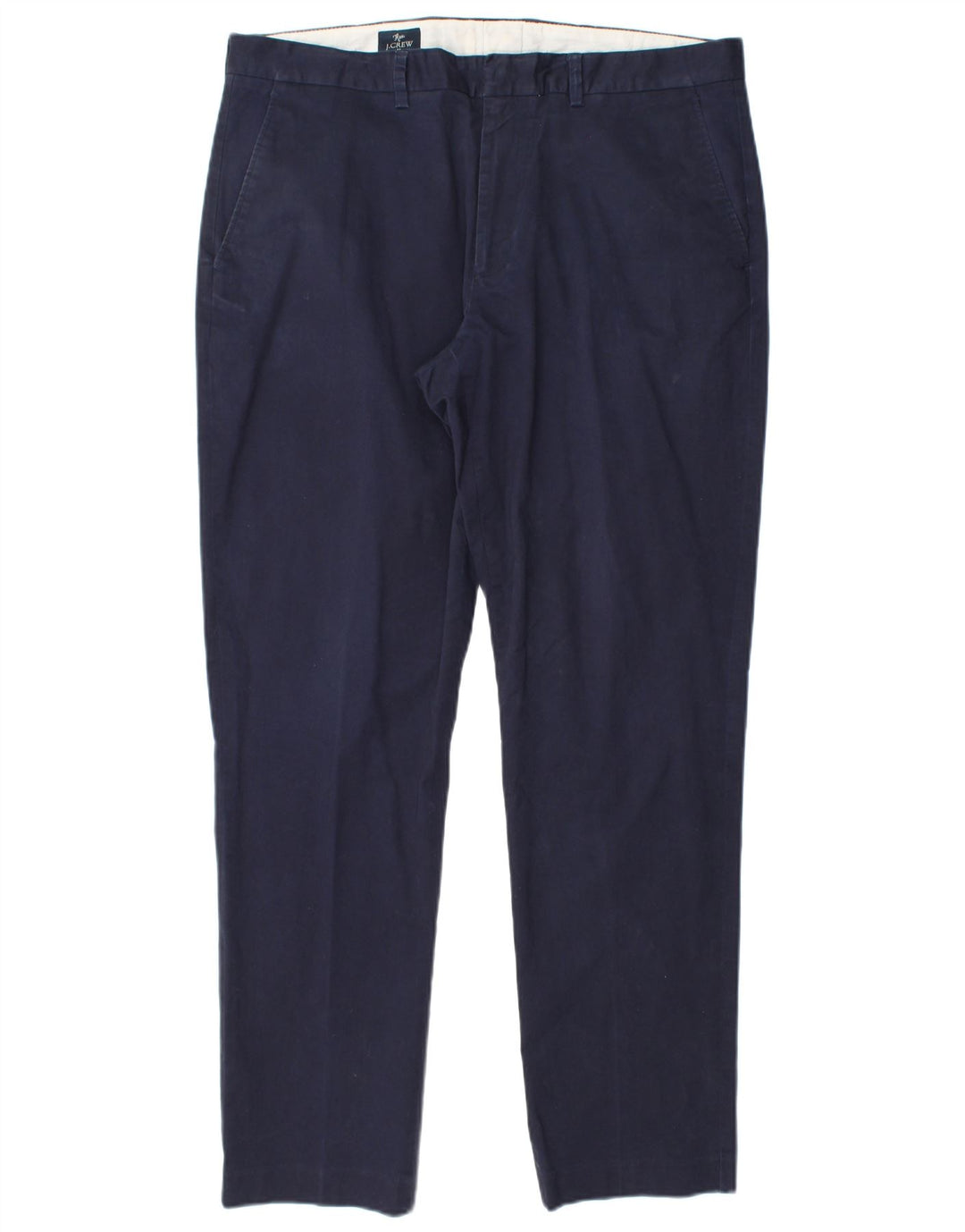 J. CREW Mens Flex Slim Chino Trousers W35 L30 Navy Blue Cotton
