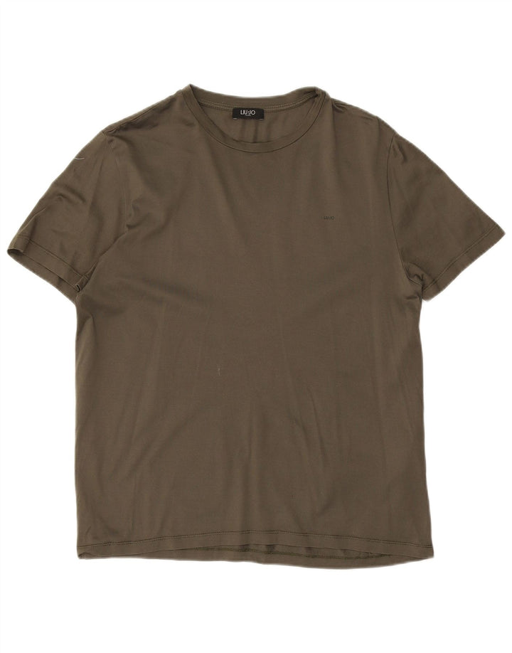 Liu Jo Mens T-Shirt Top Medium Khaki