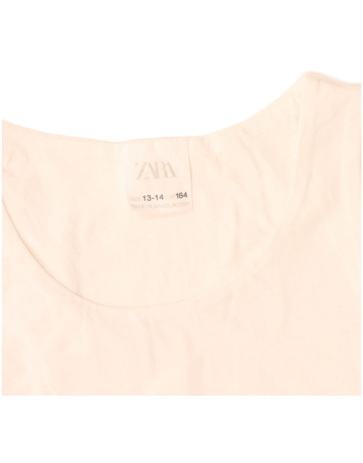 Zara Girls Sleeveless Crop Top 13-14 Years White