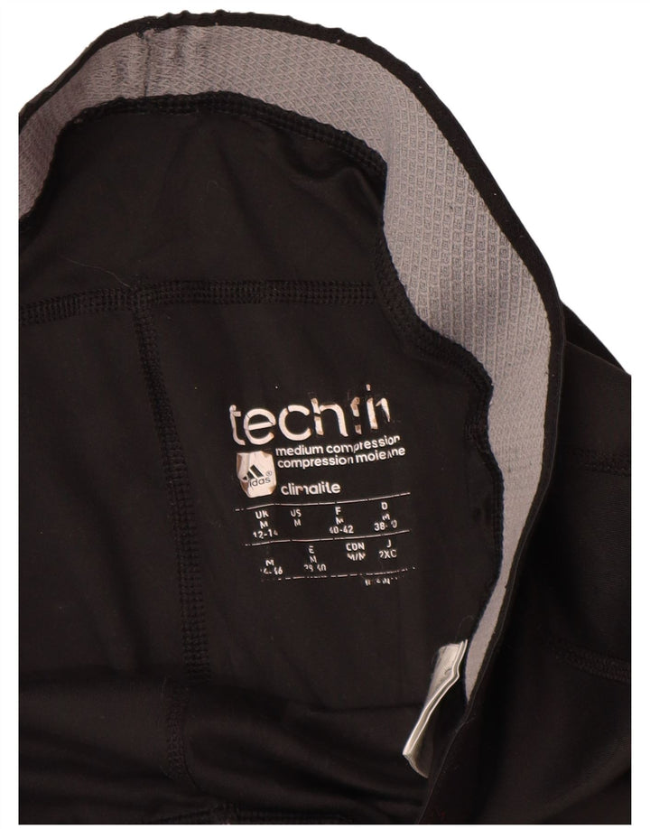 ADIDAS Womens Climalite Leggings UK 12/14 Medium  Black Polyester