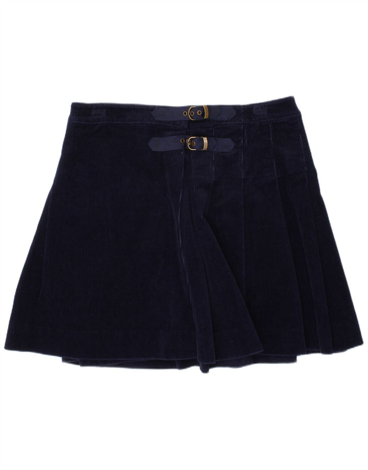 POLO RALPH LAUREN Girls Corduroy Skirt 11-12 Years W28  Navy Blue Cotton