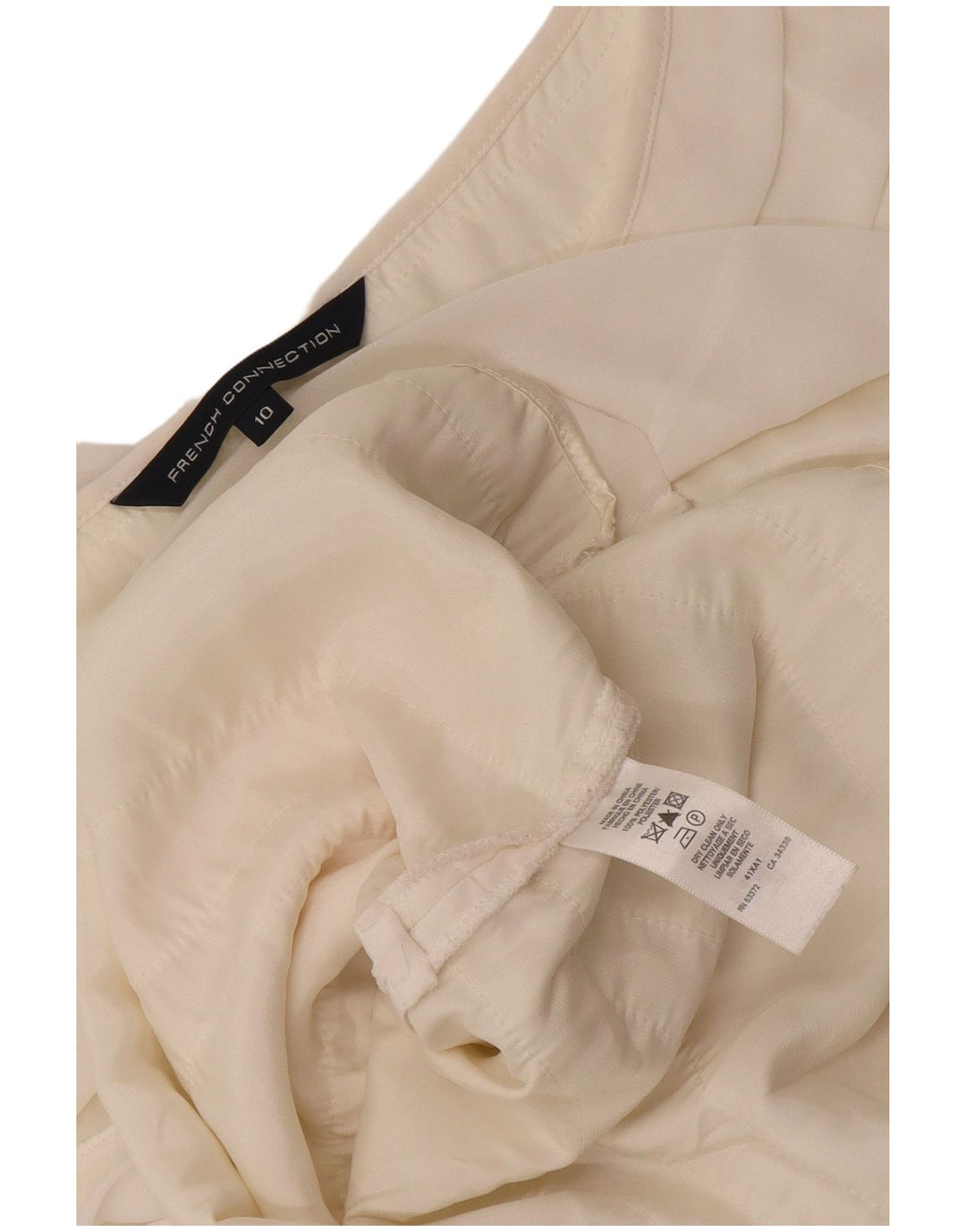 French Connection Womens Tiered Dress UK 10 Small White Polyester