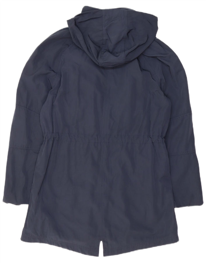WHITE STUFF Womens Hooded Parka Jacket UK 12 Medium  Navy Blue Polyester