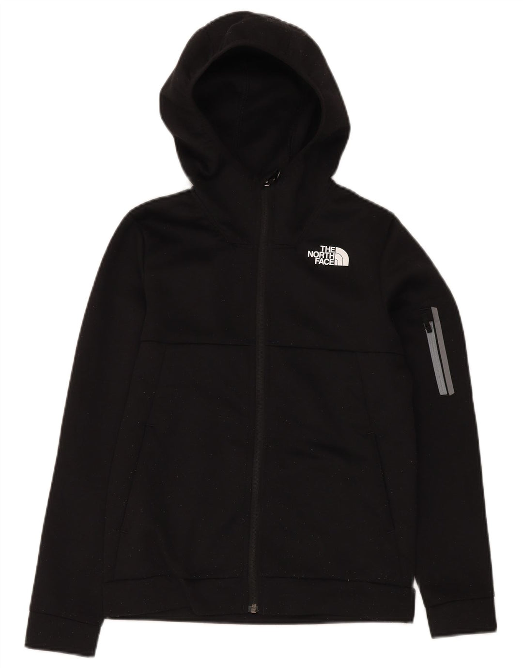 THE NORTH FACE Boys Zip Hoodie Sweater 14-15 Years XL Black Polyester
