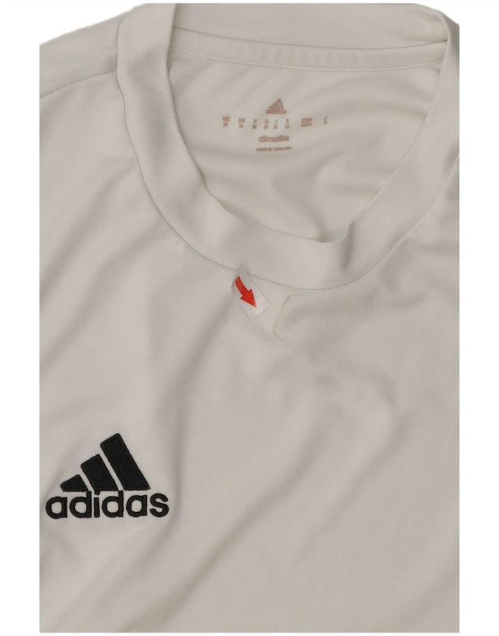 ADIDAS Mens Climalite T-Shirt Top Medium White Polyester