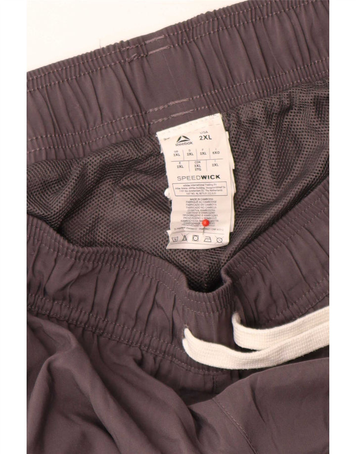 Reebok Mens Speedwick Tracksuit Trousers Joggers 2XL Grey Polyester