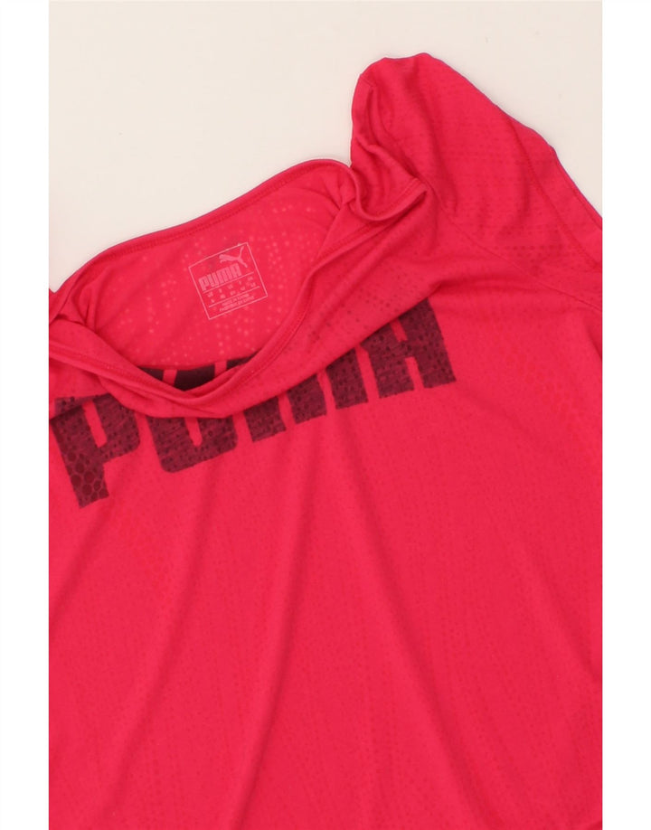 PUMA Womens Graphic T-Shirt Top UK 14 Medium  Pink Vintage Puma and Second-Hand Puma from Messina Hembry 